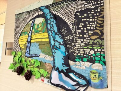 貼り絵　通潤橋