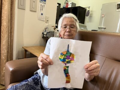 出来上がったら自慢げに見せて下さいました