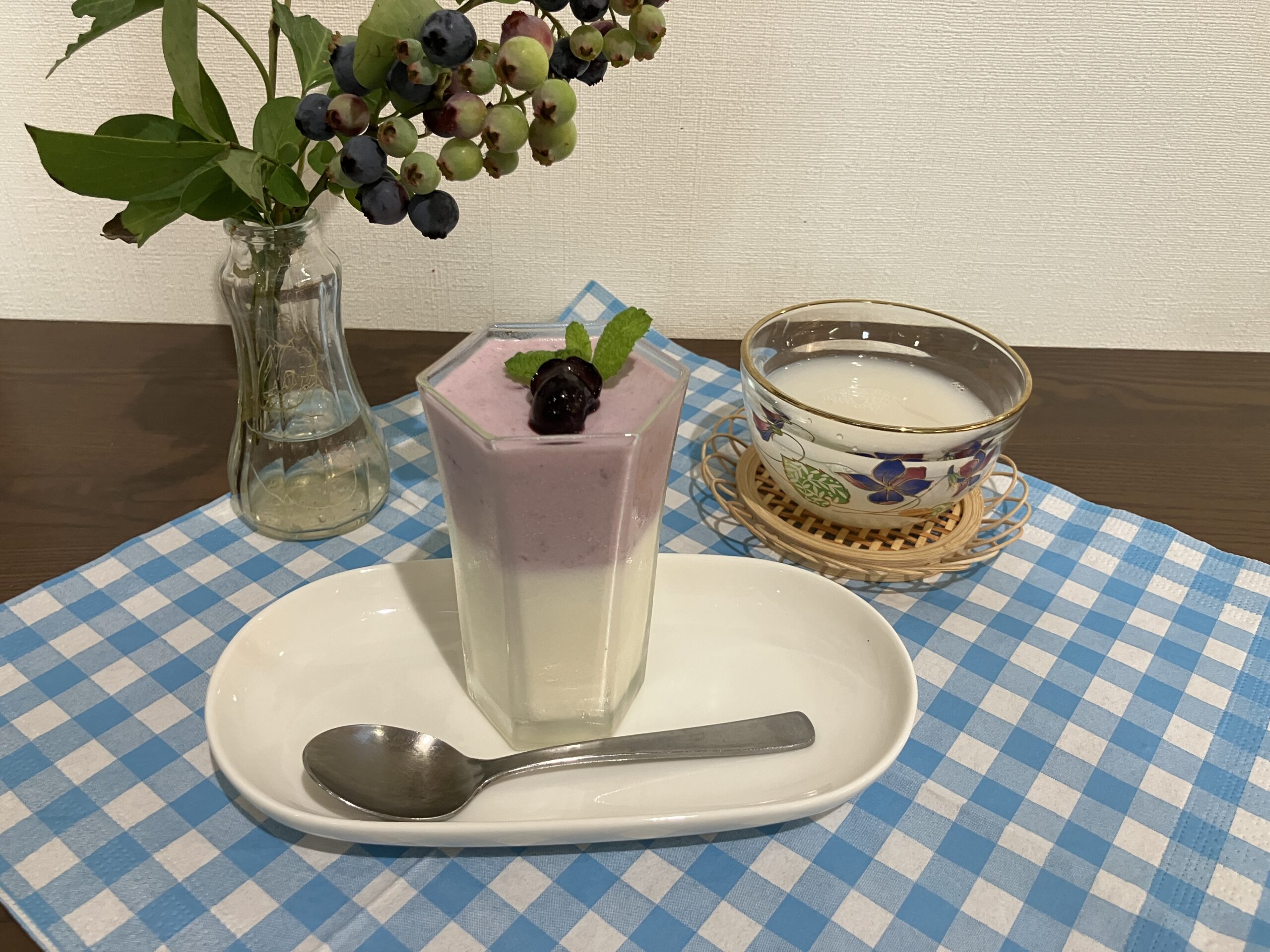 ひろやす荘のブルーベリームース作り【益城町 短期入所:ひょうたんユニット】