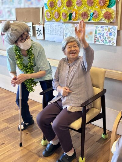 嬉しそうな笑顔
