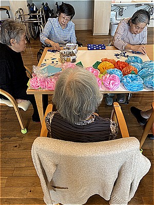 紫陽花の壁画